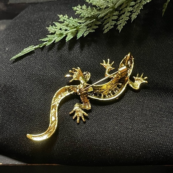 Aime - Elegant Lizard Brooch With Colorful Stones. NWT - Picture 4 of 8